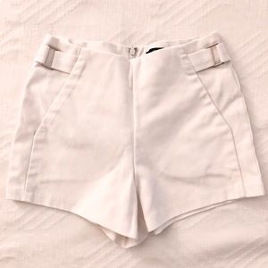 High-rise White Shorts